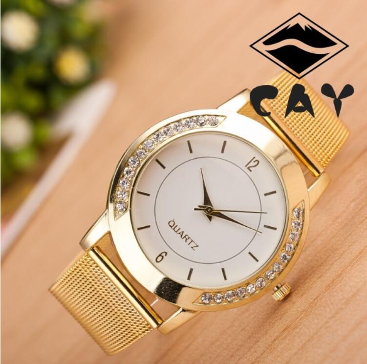 腕時計の女性たちおしゃれな女の子安い時計金色の腕時計軽いプレゼント