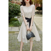 韓国風　ワンピース　レディース　半袖　夏新作　通勤　ファッションドレス　優しい