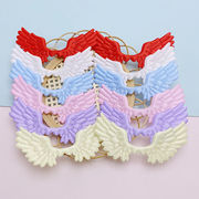 デコパーツ天使の羽 生地 パッチ 刺繍アップリケDIY ヘアアクセサリーバッグ装飾 貼り付けパーツ