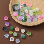 ガラス ビーズ穴ありデコパーツDIY ビーズパーツ デコ素材 手芸材料 チェーンパーツ アクセサリーパーツ