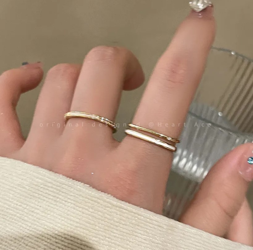 2点セット    韓国風    指輪    手飾り    高級感    リング