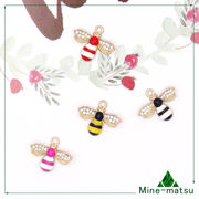 蜜蜂 アクセサリーパーツ 大人気デコパーツ 髪飾り DIY素材 ハンドメイド 貼り付けパーツ