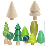 木製 クリスマスツリー 木  木の色  DIY 着色おもちゃ DIY素材 工芸品  手芸材料 手作り素材 70*42mm