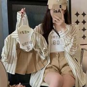 【2023秋新作】韓国風子供服 ベビー服   親子服　親子コーデ　シャツORキャミソールOR短パン