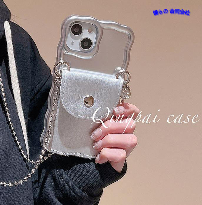 新作　スマホケース　iPhone14ケース　高級感　韓国ファッション　スマホショルダー