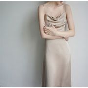 優雅女性らしい キャミワンピ 夏 ジェントルスタイル スリム 宴会場 結婚式 ロングスカート 新品