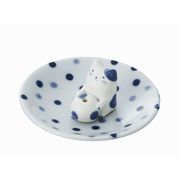 染猫香立【陶器　日本製】