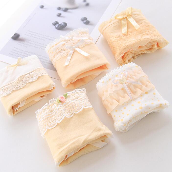 【人気商品下着】レディース・可愛い・パンツ・レース・新作三角・コットン・Lサイズ・5色