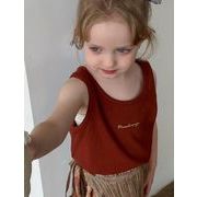 2025 夏新作 韓国風  子供服   ベビー服     トップス  袖なし Tシャツ  男女兼用  おしゃれ  2色
