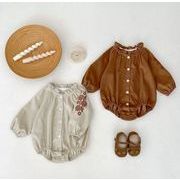 2026 新作 韓国風  子供服   ベビー服   ロンパース  長袖 花柄 男女兼用 2色