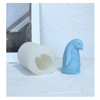 秋 石鹸ローソク アロマキャンドル バスボール素材 レジン枠シリコンモールド DIY ペンギン 蝋燭