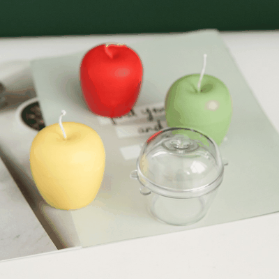 秋 石鹸ローソク アロマキャンドル バスボール素材 プラスチック モールド DIY リンゴ 蝋燭