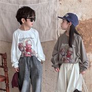 ★Girls&Boys★ 　子供Tシャツ　ビンテージキッズトップス　男女兼用長袖　韓国子供服