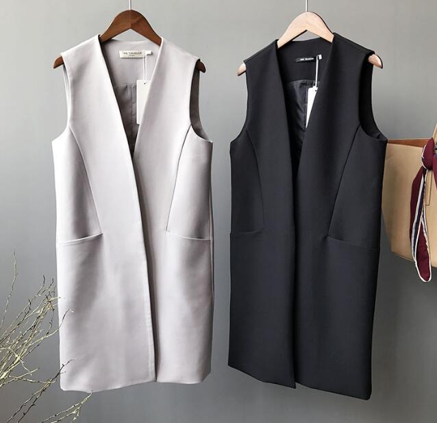 コート ロングジレノースリーブトレンチコート  袖なし レディース  体型カバー 韓国ファッション
