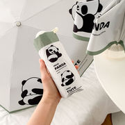 かわいいパンダ日傘抗紫外線小型ポータブルサンシェード全自動傘女性晴雨兼用かわいいパンダ日傘UVカッ