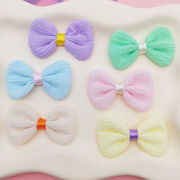 生地　刺繍アプリッケ　リボン　手芸DIY アクセサリー材料　布パーツ　ハンドメイド