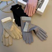 手袋　レディース　韓国ファッション　デザイン　秋冬 スマホ対応　かわいい　全4色