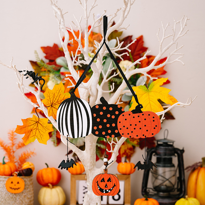2種】ハロウィンオーナメント 紐付き 幽霊 水玉 壁飾り デコレーション