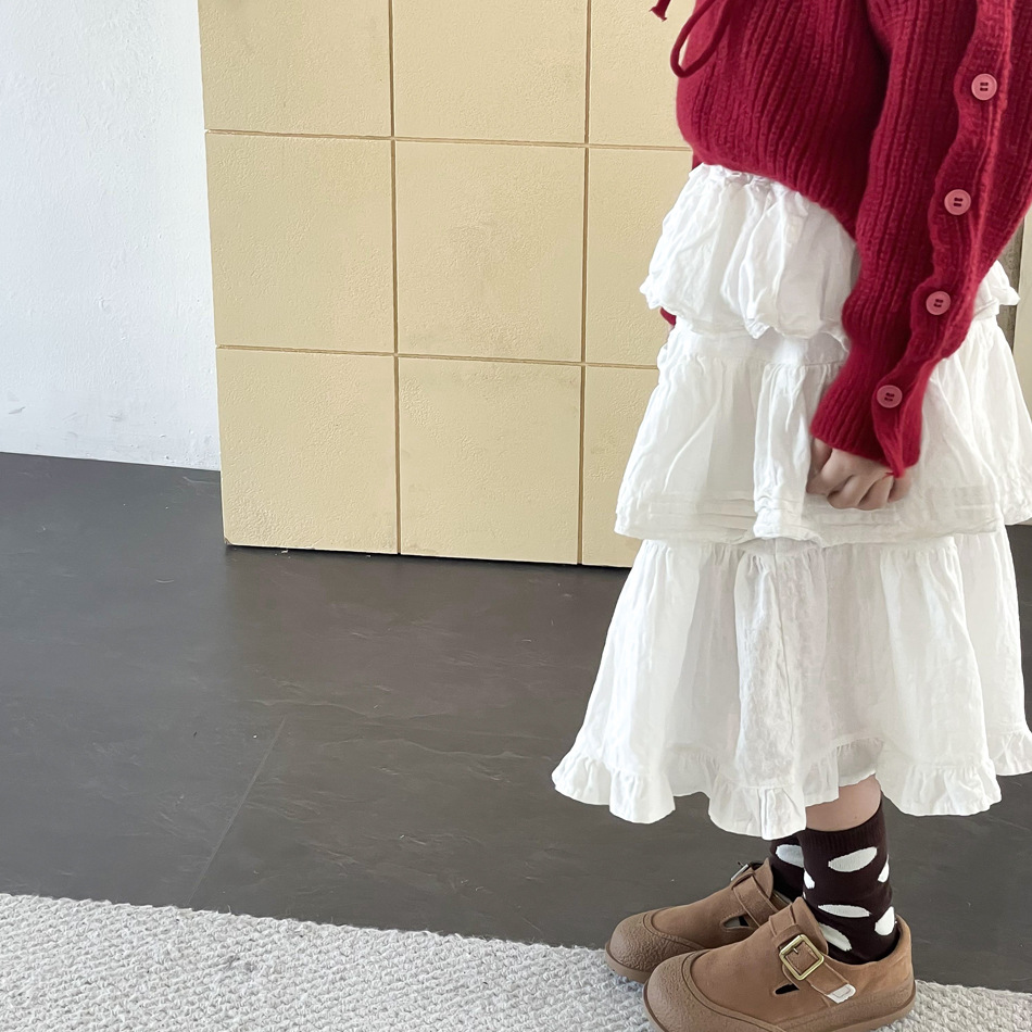 ★Girls★　子供スカート　ティアードスカート　ロングスカート　韓国キッズファッション
