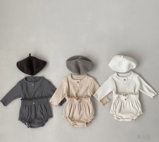 2022春新作 韓国風子供服 トップス Tシャツ＋ズボン 2点セットアップ ショートパンツ 帽子付き 3色