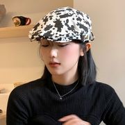 ★2色★　カウハンチング　レオパートハンチング　ins撮影　ベレー帽　韓国デイリーファッション