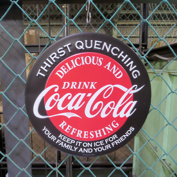 コカコーラ ドーム型 エンボスサイン 他 ブリキ看板 【6点まとめ販売】 Coca Cola コカコーラ 看板 エンボス メタルサイン COCA COLA