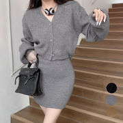 【日本倉庫即納】 ニットセットアップ レディース 秋冬韓国