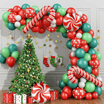 クリスマス バルーン サンタMerryChristmas Xmas 風船セット 写真撮影素材 イベント パーティー 83枚入