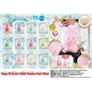 Happy Birthcolor Rabbit Roseboa Heart Msize