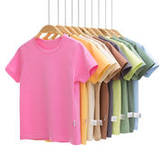 11色 夏新作 子供の半袖 無地Tシャツ 子供服 男子と女子 コットン半袖  韓国の子供服