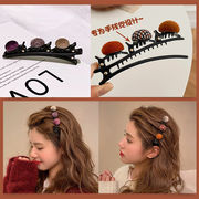 韓国のヘアピンダックビルクリップ女性の編みこみのヘアボールエッジクリップシンプルな前髪ヘアピン