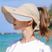 日よけ帽子夏の日焼け止め紫外線防止韓国版無頂大沿面カバー自転車野球アヒル舌屋外太陽帽