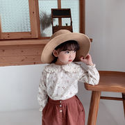 【2022春新作】韓国風子供服 ベビー服　可愛い　女の子　お出かけ　花柄　長袖シャツ