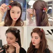 新しいスタイルのぬいぐるみクリップ韓国風前髪クリップ桜の頭飾り女性のヘアクリップサイドクリップ