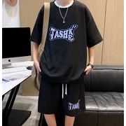 2023春夏新作 メンズ 男 カジュアル 半袖 丸首 インナー トップス Tシャツ + ショートパンツ セット