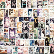 78枚入 猫のタロット ステッカー 猫 ネコ 手帳ステッカー DIY 手作り 装飾用  タロットカードステッカー