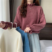 ニットトップス　セーター　韓国ファッション　レディース　デザイン