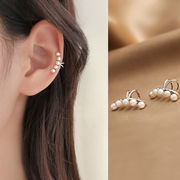 真珠の耳骨クリップ、シンプルなスタイル、ピアスなし、耳介クリップ