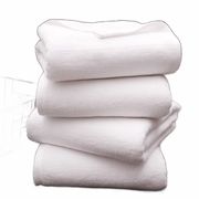 工場直接供給 120 グラムの厚い白いタオルはロゴを刺繍することができます高品質 32 ストランド綿