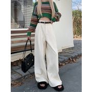 最終プライス ロングパンツ 気質 スリム コーデュロイ カジュアルパンツ ワイドパンツ 大人気