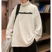 2022秋冬新作 メンズ 男 カジュアル 長袖 ハイネック プリント トップス Tシャツ インナー M-2XL