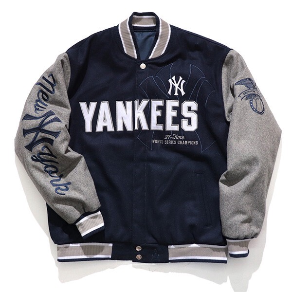 JH DESIGN NEW YORK YANKEES ウールレザースタジャン - スタジャン