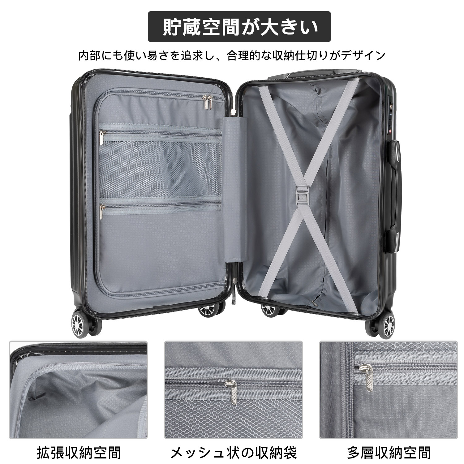 VARNIC スーツケース キャリーバッグ キャリーケース TSAローク