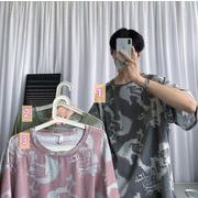 2022春夏新作 メンズ 男 カジュアル トップス 半袖  丸首 プリント Tシャツ インナー 3色 M-2XL