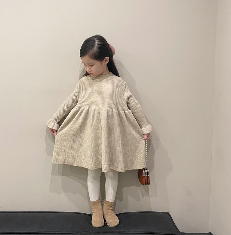 2023 秋冬新作 ワンピース  セーター 女の子 スカート  じゅんしょく 毛糸 ニット  ファッション  子供服