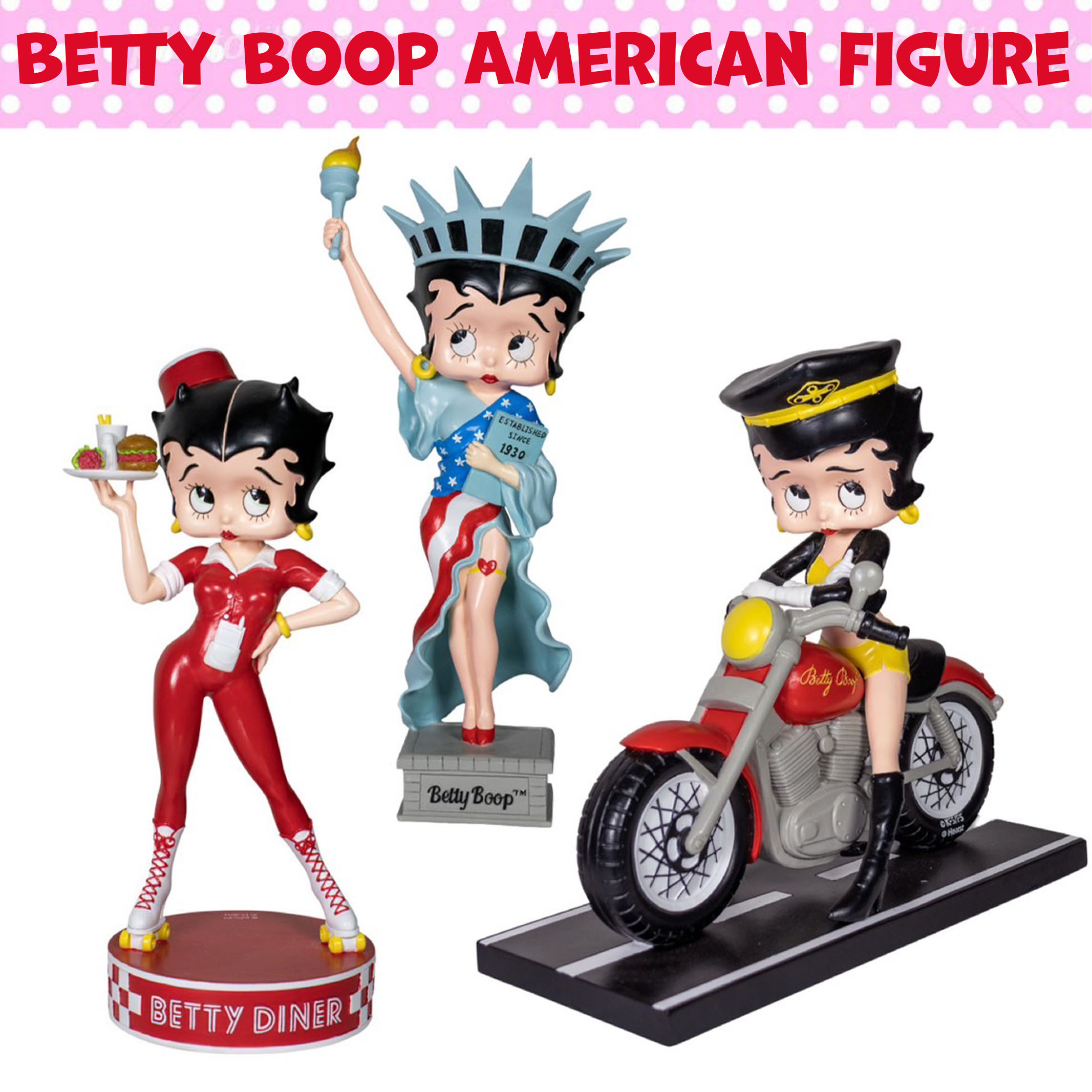 Betty Boop】 American Figure ベティちゃん 自由の女神 ダイナー