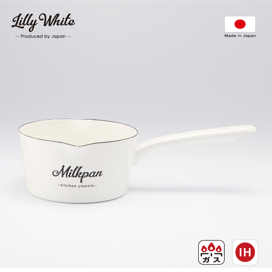 Lilly White・ホーローミルクパン15cm「Milkpan」／LW-203　Enamel Kitchen wear
