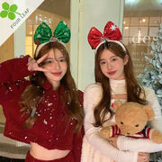Christmas限定 蝶結び カチューシャ 雰囲気 ヘアアクセサリー 髪飾 ファッション