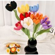 ins 母の日 誕生日 写真 お花 編み物 インテリア 花束 ニット 装飾 撮影道具   チューリップ