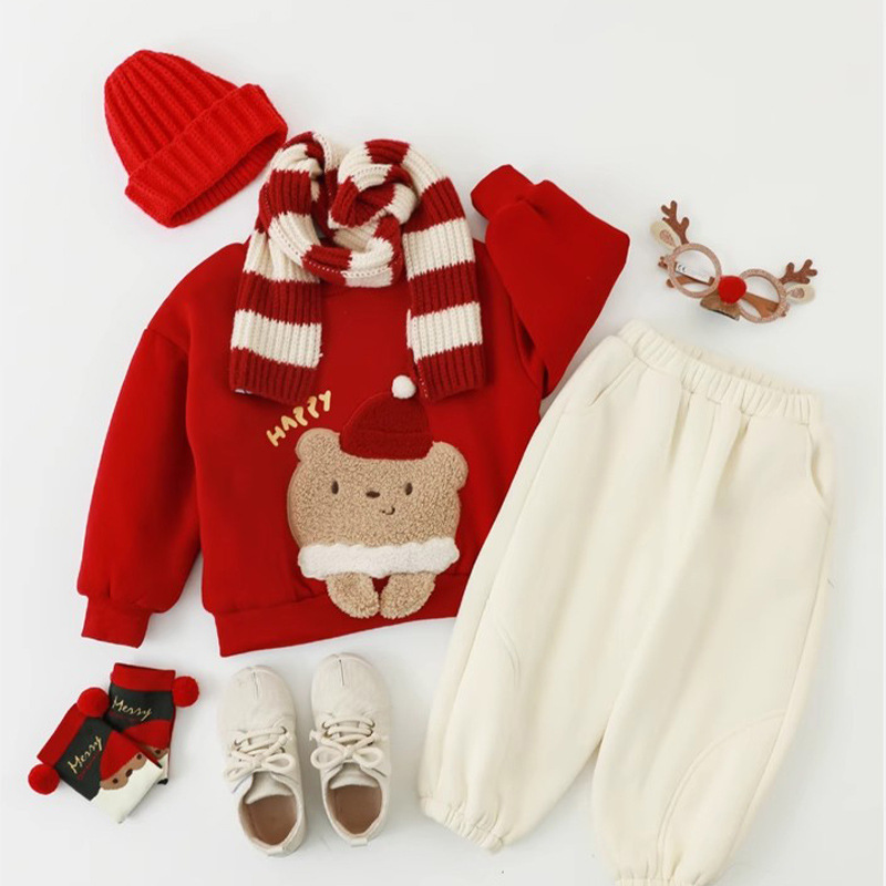 ★Girls★　クリスマス子供セーター　90~140cm　ぬいぐるみ付ニット　韓国キッズファッション